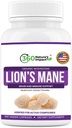360 Cápsulas de Suplemento de Cogumelo Mane de Impacto da Natureza (150 Cápsulas) para Suplemento de Apoio à Saúde do Cérebro, Suplemento Orgânico com Beta-Glucans e Hipromelose para Sistema Cognitivo