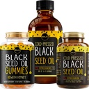 Maju Superfoods Black Seed Oil 3 em 1 pacote, chicletes, cápsulas, & líquido