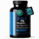 Magnésio Theanina L-Threonato Apigenin Supplement for Sleep Aid-3- in-1 Complex Supplement Support Relaxação-Melatonina-Free Magnésio- Zero Fillers- Gluten Free & Non-GMO-120 Count Veggie Cápsulas