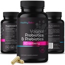 Probióticos Vaginais Babe saudável para Mulheres + Prebióticos & Pílulas de cranberry, equilíbrio de pH, Odor saudável, Levedura, Suporte imunológico, Saúde positiva do microbioma, Acidophilus Probiótico da mulher, 60 Cápsulas Vegan
