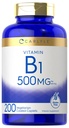 Carlyle Vitamina B1 500mg (Thiamine) 200 Caplets Vegetarianos