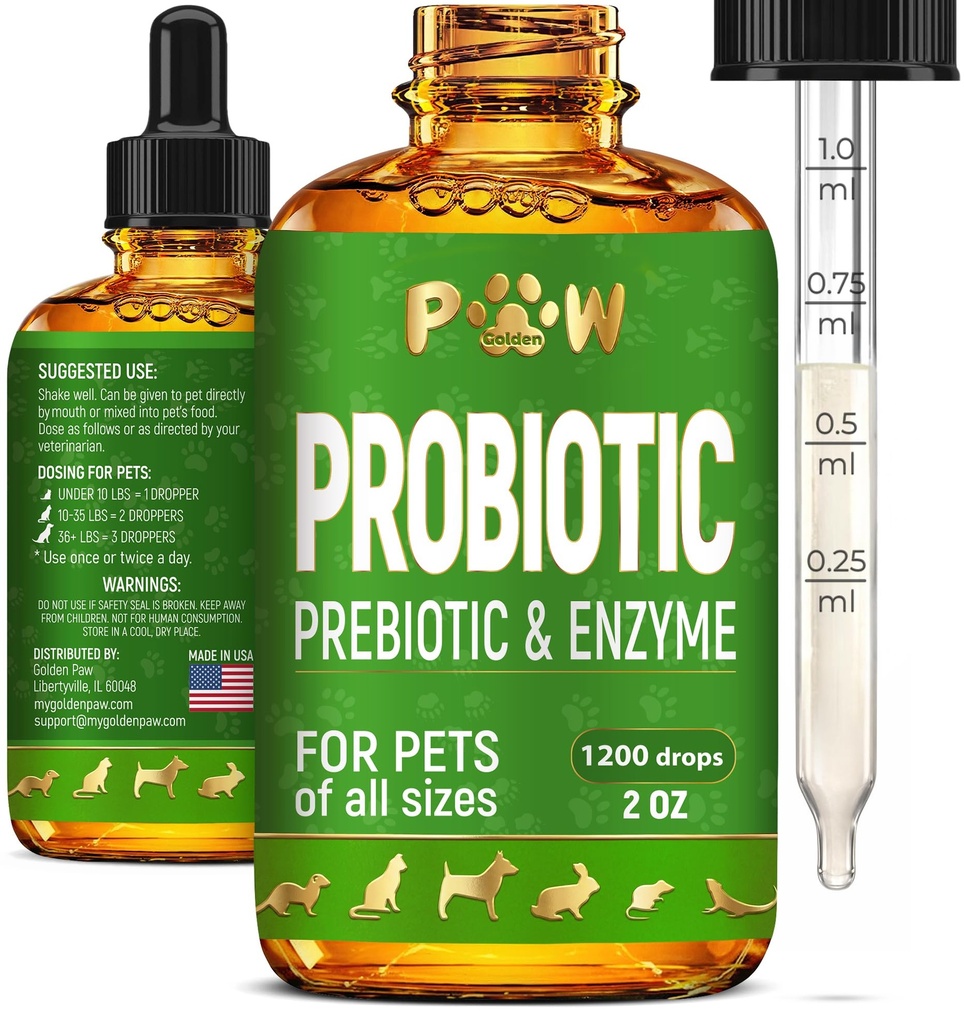 Probióticos Líquidos para Cães e Gatos de Todas as Idades Probióticos Cães para Fornecer Equilíbrio Digestivo