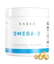 Kage Omega 3 suplemento de óleo de peixe, 3000mg de ácido gordo Omega 3 com EPA & DHA, ultra-puro, sem arrotos de peixe, 60 comprimidos