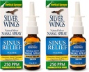 Natural Caminho Asas Prateadas Alívio Sinus Natural Prata Pulverização Nasal - 250ppm - 1 oz - 2 pacote