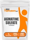 BulkSupplements.com Sulfato de Agmatina em pó - Suplemento de óxido nítrico, pó pré-treino - sem sabor e sem glúten, 1g por serviço, 250g (8,8 oz) (Pacote de 1)