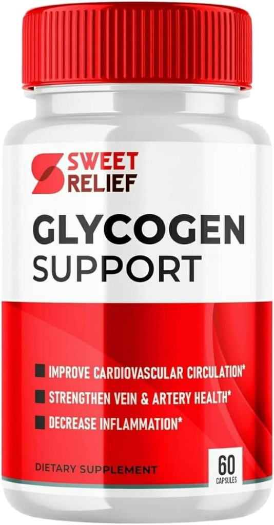 Sweet Relief Glycogen Support - Limpador de vasos sanguíneos Sweet Relief, Cápsulas Sweet Relief, Fórmula avançada para bem-estar geral, SweetRelief (60 Cápsulas, 1 pacote)