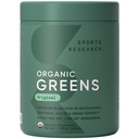 Esportes Pesquisa® Verdes Orgânicos Superalimento em pó w/Spiriulina & chlorela, Adaptogens, Enzimas, Probióticos e 8 Bs VIT para Gut & Suporte Mood * - Vegan, Açúcar-Free & Low-Cal Original 20 Servings