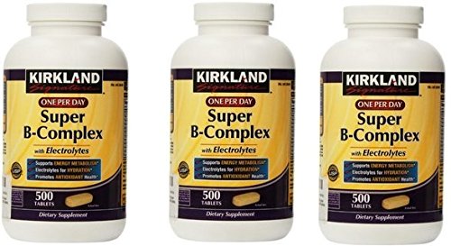 Assinatura Kirkland Um por dia Super B-Complexo com Eletrólitos, 500 comprimidos