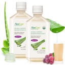 AloeCure USDA Organic Aloe Vera Juice Grape Flavor, Made Within 12 Hours of Harvest - Pure Aloe Vera Digestive & Imune Health Supplement, Helps Mantain Balanced Stomach Acidez, 16.7 onças x 2 Btls