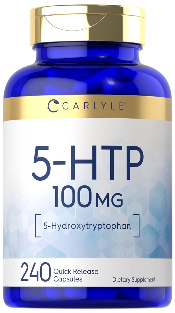 Carlyle 5HTP (100 mg) 240 Cápsulas (5 Hydroxtriptofano) Não- OGM e Suplemento sem glúten