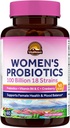 Vitalitown Probióticos femininos 100 bilhões de UFCs 18 Strains Prebióticos, VC & B6, Cranberry, prateleira estável, vaginal, urinária, Digestivo & suporte de humor , 60 Vegan Caps