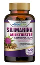 Leite de VITAMISAN Thistle silimarina com Dandelion, Fennel. Alcaçuz, Alcachofra Alfalfa Detox e limpeza Fórmula Suporte Fígado 120 Cápsulas