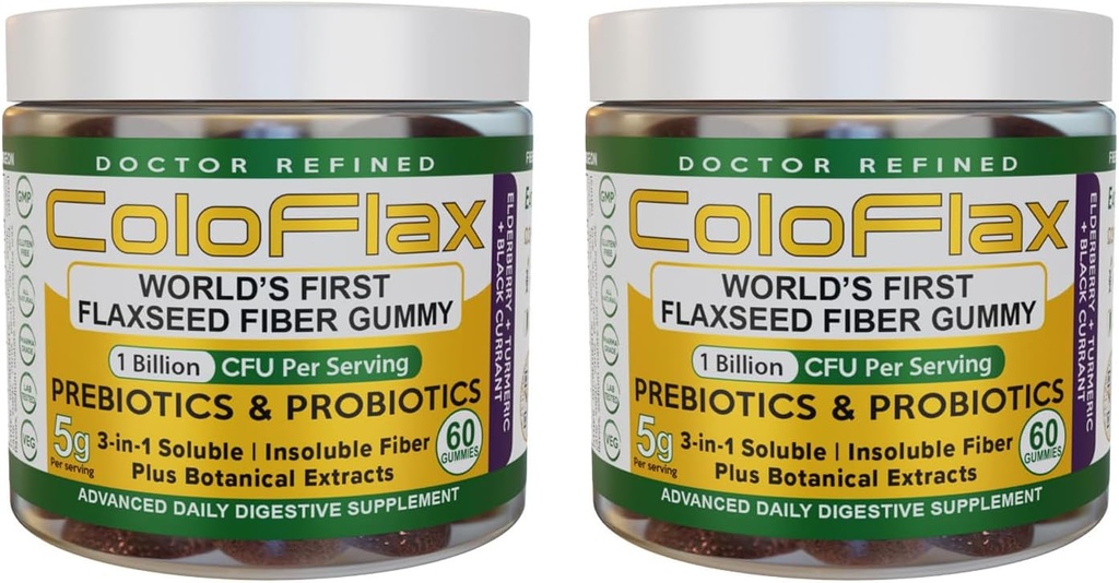 Fibra de linhaça orgânica + gomas probióticas - 60 Servings