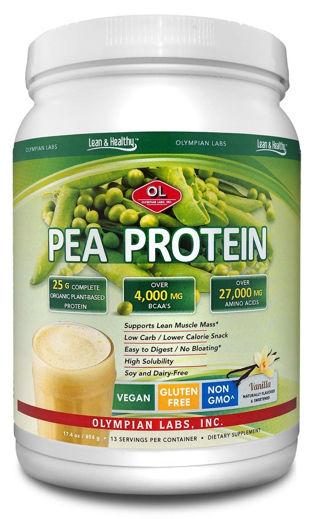 Olympia Labs Vanilla Pea Protein, 494 Grams, 13 Servings