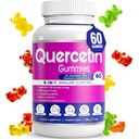 Quercetin Gummies by BioVitalica - Quercetin com bromelaína Vitamina C e Zinco & Elderberry + Vitamina D3-5 em 1 Suporte Imune - Zinc Quercetin 750 mg para Crianças e Adultos (1)