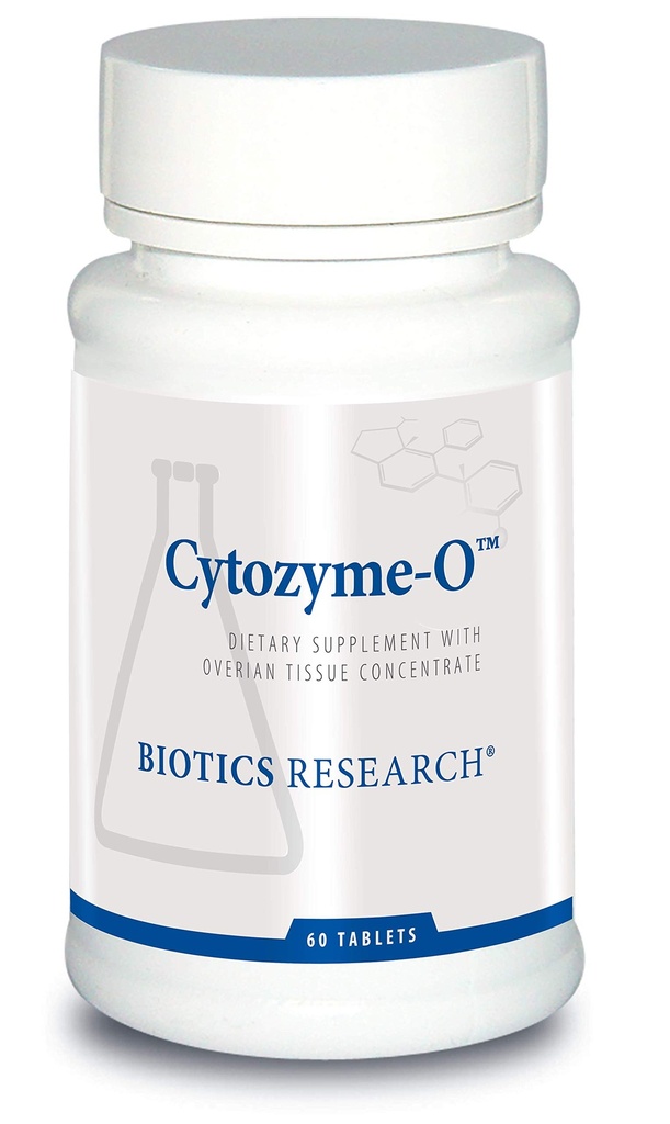 Biotics Research Cytozyme O Tecido Ovárico Bovino Raw, Suporta Saúde Feminina, SOD, Catalase, Atividade Antioxidante Potente, 60 Comprimidos