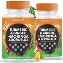 Suplemento de Moringa Açafrão, Boswellia, Saffron, Holy Basil- Suplemento de apoio conjunto para mulheres e homens com Ceilão Canela, Quercetin, Tart Cherry- 240 Conde