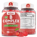 Vitamina B Complex Gummies, Vegan Vitamina B Gummies com 2000 mcg Methyl B12, Folato de metilo □ Plus Colina + Inositol, Vitamina C + Zinco para Suporta Energia, Humidade, Imune, Cabelo Saudável, Pele - 60 Cts