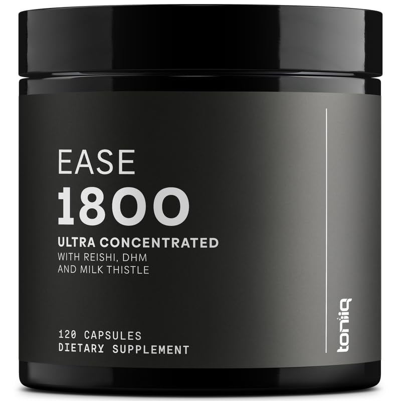Toniiq Facilidade com DHM - Suporte completo ao fígado para uma saída noturna - 120 cápsulas - 50x Extrato super concentrado