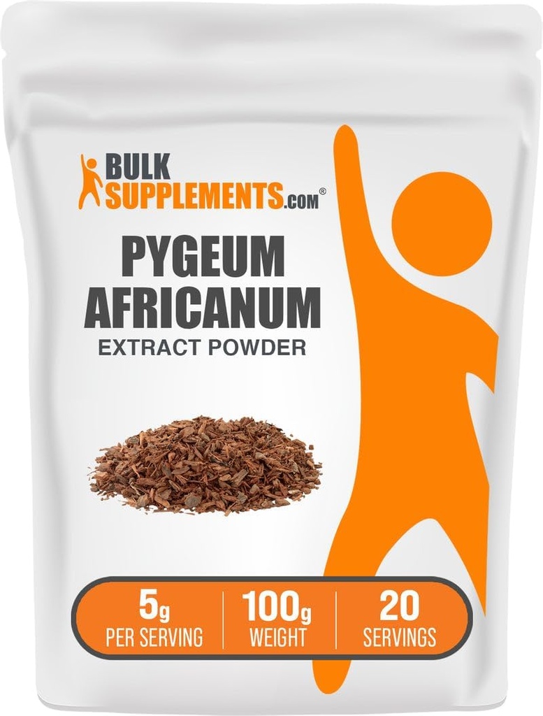 BulkSuplements.com Pigeum Africanum Extract Powder - de Pigeum Bark, Suplemento Nutricional - sem glúten - 5g por serviço, 100g (3,5 onças) (Pack of 1)