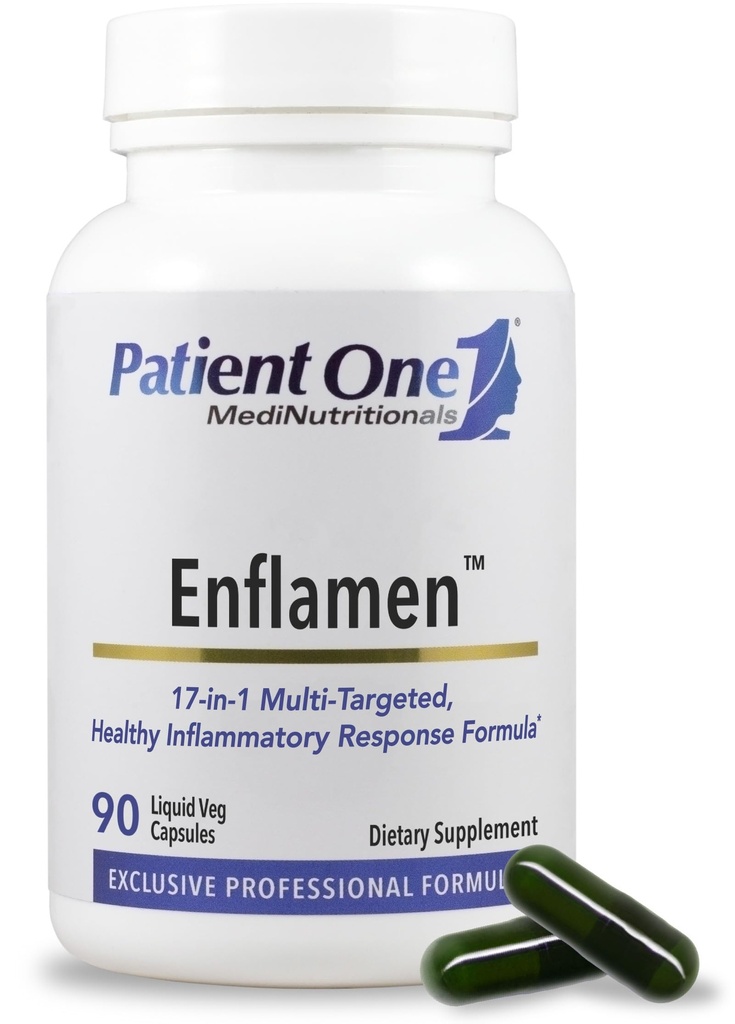 Paciente Um Enflamemante □ Suplemento para Suporte Resposta Inflamatória Saudável e Conforto Conjunto* com Açafrão, Ginger, Capsicum e Mais □ 90 Cápsulas