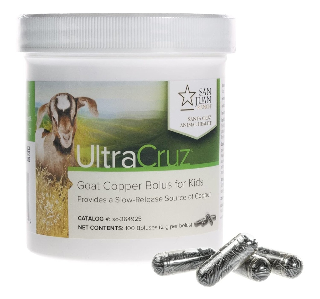 UltraCruz - sc-364925 Suplemento de Bolo de Cobre de Cabra para Cabras Kid, 100 Count x 2 Grams