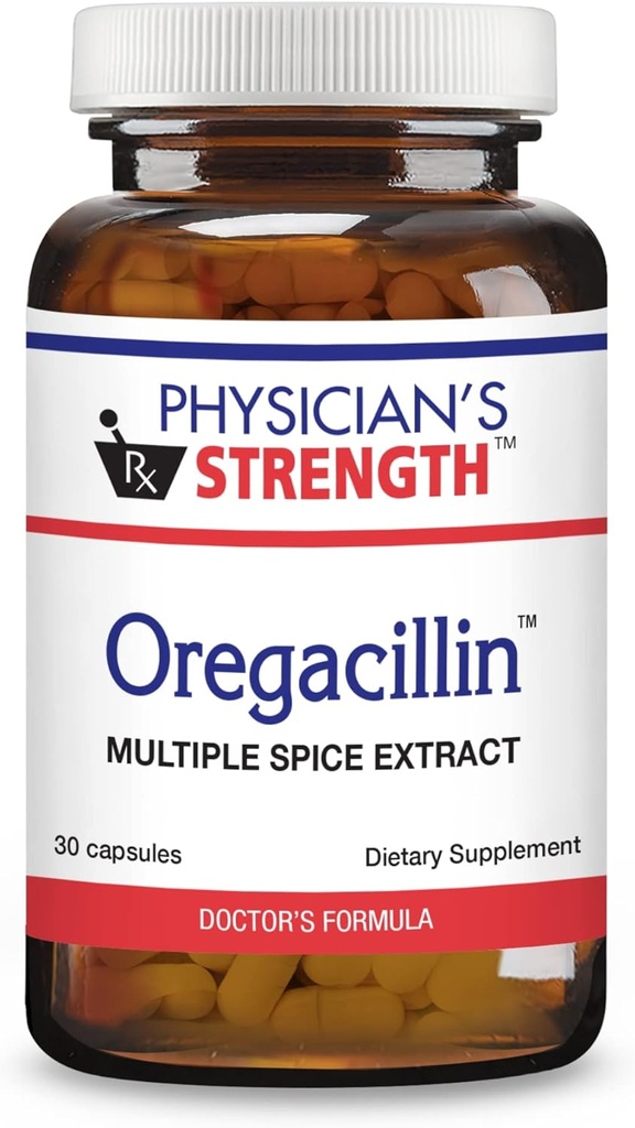 Força médica Oregacilina - 30 Cápsulas - Extrato de Especiaria Múltipla - Apoio à Saúde Respiratória - 30 Servimentos