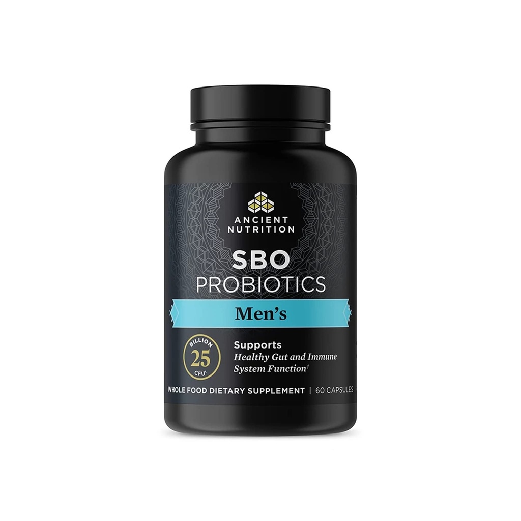 Nutrição antiga Probióticos para homens, SBO Probióticos 60 Ct masculino, para Gut Health, Digestivo e Imune Support, Imune Boosts Muscle Mass and Fat Metabolism, 25 bilhões de UFC* Por Serviço