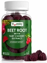 IUM-V's Beet Root Gummies with Tart Cherry Extract - Berry Flavor Beetroot Gummies - Beet Chews for Blood Circulation and Antioxidant Support - Red Beets Gummies (Berry 60 Count (Pack of 1)