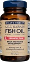 Wiley's Finest Wild Alaskan Fish Oil Pré-Natal DHA - 900mg EPA e DHA Omega-3s para grávidas e mães de enfermagem - 180 Softgels (90 Servos de Vitamina Prenatal)