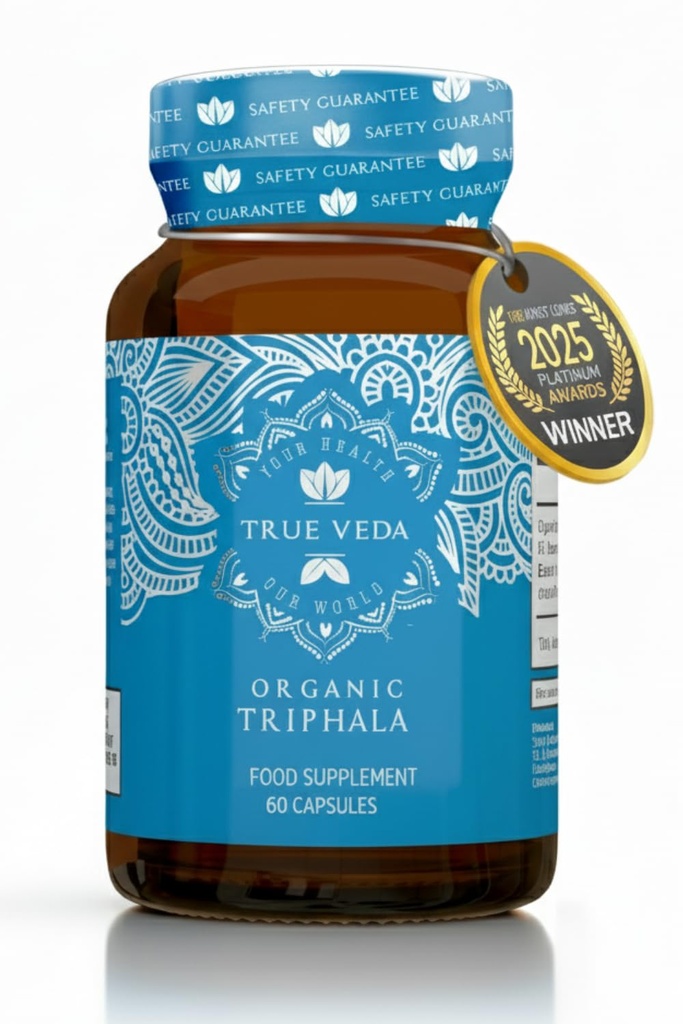 Cápsulas de Triphala – USDA Organic Certified Tablets de Triphala Vegan 100% Natural Herbal Triphala Guggulu Supplement □ Natural Fusion Extract Potência □ Ayurveda 60 Caps