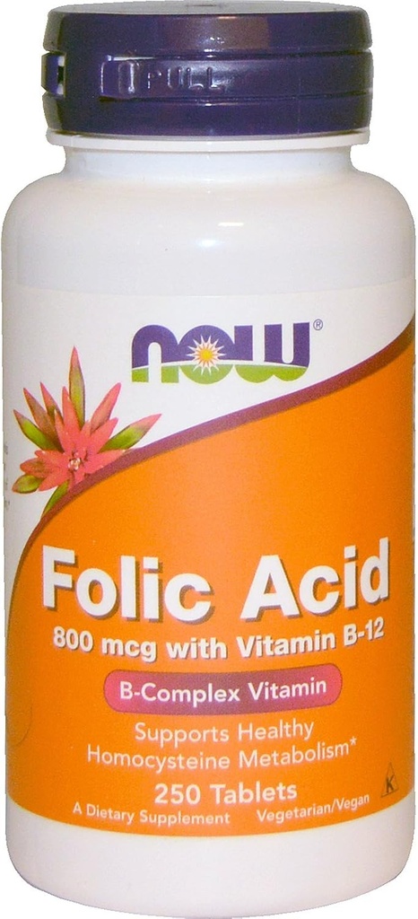 AGORA Ácido Fólico 800mcg, 250 Comprimidos (Pacote de 4)