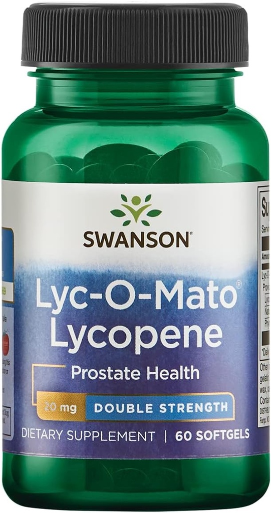 Swanson dupla força LYC-O-Mato Lycopene 20 Milligrams 60 Sgels