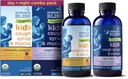 Mama's Bliss Organic Cough Syrup & Mucus para crianças, pacote de combinação dia e noite com vitamina C e suporte de imunidade, contém mel orgânico e folha de Ivy, 4 Fl Oz (Pacote de 2)