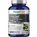 NusaPure Olive Leaf 20% Oleuropein 50:1 Extract, 500 mg Equivalente a 25.000 mg 200 Veg Caps Adequado para Vegetarianos e Veganos, Não-GMO