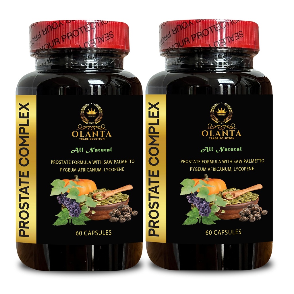 Complexo de Suporte de Próstata - Pílulas Prostata Saudáveis, Suporte de Trato Urinário, Suporte de Prostata de Vitamina Diária Mens, Extrato de Palmetto Saw para Próstata - 2 Garrafas 120 Cápsulas