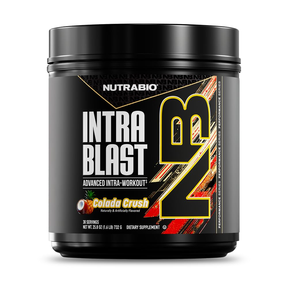 NutraBio Intra Blast Bcaa Powder Amino Acid Supplement, Electrolyte & Hydration Blend, Intra, Pre Workout & Muscle Recovery, 20g Eaaa Amino Acids Powder, 5g Glutamina- New York Punch, 30 Serving