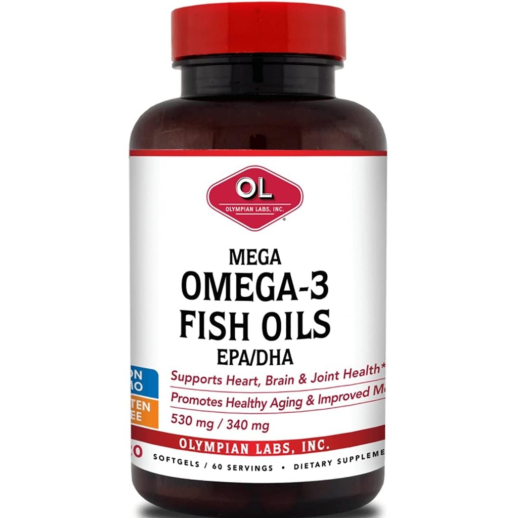 Laboratórios Olympia Mega Omega 3 Óleos de Peixe, 60 sevings,3148