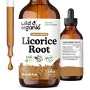 Alcaçuz selvagem & orgânico raiz tintura - Digestivo, Pulmão e suporte da pele - Alcaçuz raiz extrair gotas líquidas - Vegan, Açúcar & Suplemento sem álcool - 4 fl oz