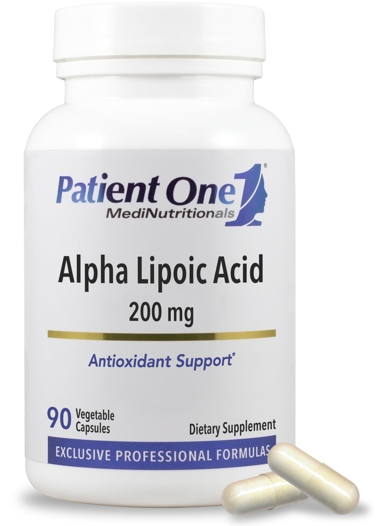 Doente Um Ácido Alfa Lipóico (ALA) 200 mg Suplemento Antioxidante para Suportar Nervo e Saúde do Fígado