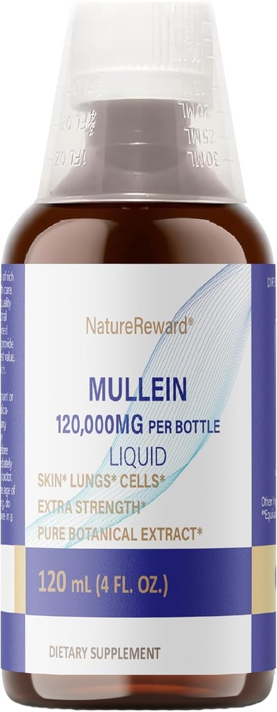Mullein Líquido, Apoio à Saúde Respiratória - Como Líquido, Tintura, Chá - 4 fl oz