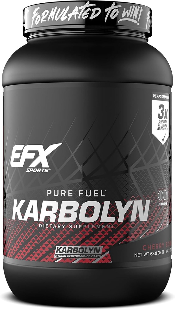 EFX Sports Karbolyn Combustível . Rápido-Absorção Carboidrato Pó . Carga de carboidratos, energia mantida, recuperação rápida . Estimulante livre .. 37 Servings (Cereja bomba)