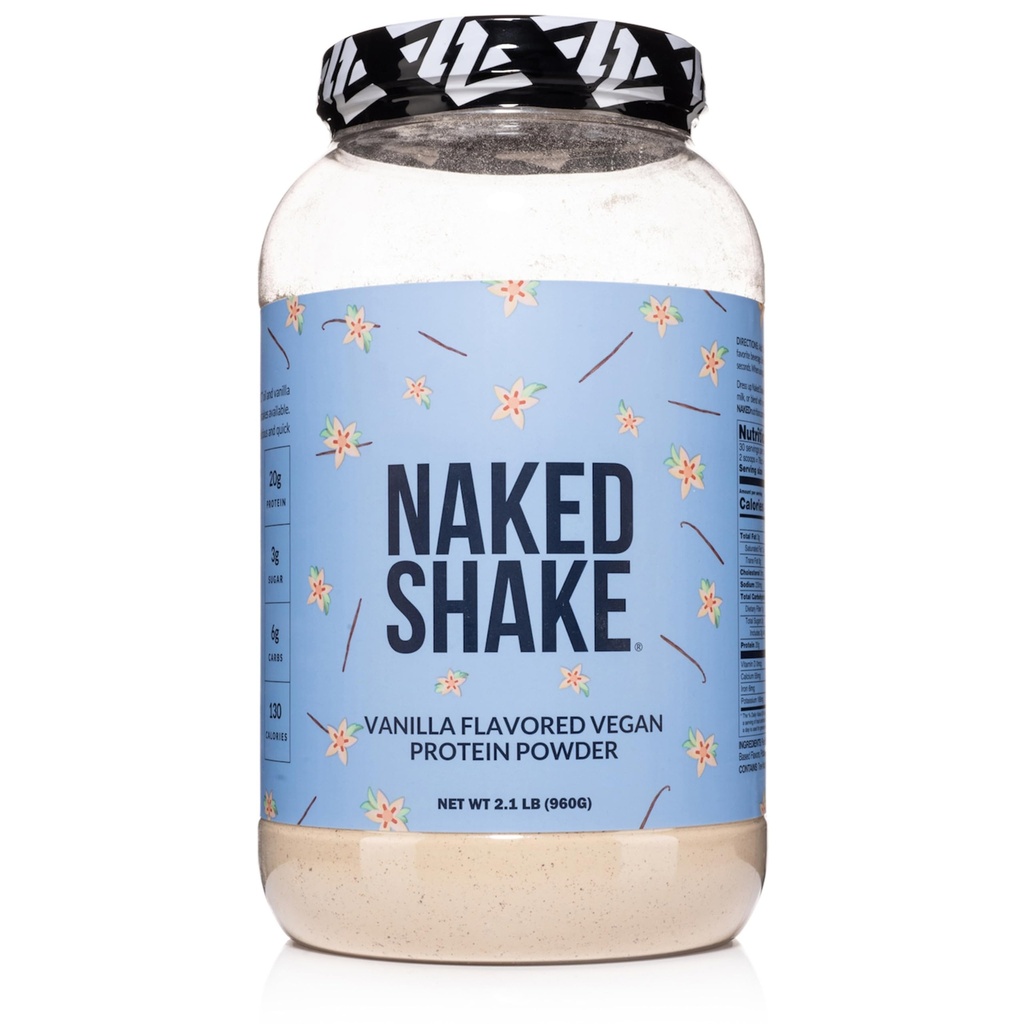 Shake nu - pó de proteína de baunilha - Shake de proteína baseada em plantas com óleo Mct, sem glúten, sem soja, sem gmos ou adoçantes artificiais - 30 Servings
