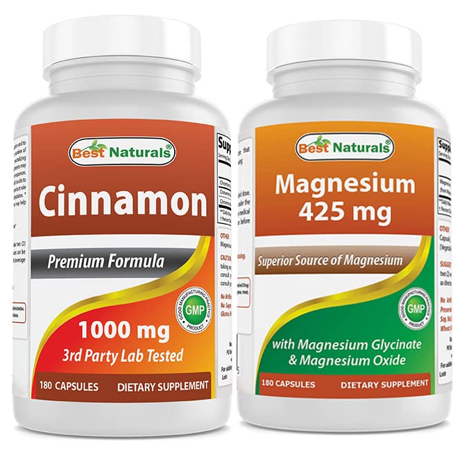 Canela 1000 mg & glicinato de magnésio 425 mg