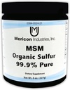Mericon Industries MSM Enxofre Orgânico em pó de HSH Suplemento para Inflamação, Crescimento do cabelo, Pele saudável, & Aumento de energia