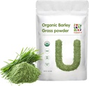 UnLEASH'D Organic Grass Powder 1 Libra 100% puro e orgânico, Superfood Greens Rico em vitaminas, minerais, fibras e antioxidantes