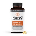 LifeSeasons NeuroQ Memory DHA-400 - Omega-3 Fish Oil Supplement - Desempenho Mental & Equilíbrio - Suporta Neuro Saúde do Cérebro - Protege contra a perda de memória e melhora o foco - 120 Softgels