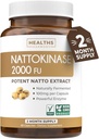 Saúde Harmony Nattokinase 2000 FU (Não-GMO) Suplemento poderoso Nattokinase feito de soja naturalmente fermentado - (2 Mês de fornecimento) 60 Cápsulas Vegan Natto
