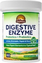 Vitalitown Digestive Enzyme . Fórmula 3-em-1 .Probióticos + Prebióticos .60 Veg Caps ..245 mg ..Sete Enzimas Chave . Bromelain, Lactase .. para Digestion . Vegan, Não-GMO