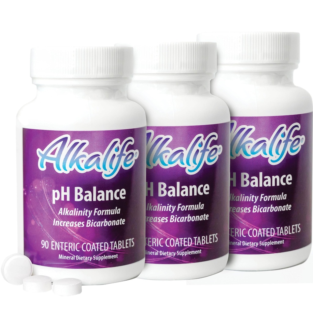 Alcalife pH Balance Supplement Tablets - Os primeiros comprimidos patenteados de bicarbonato de alcalina - Neutralize Acid, Balance pH, Imune Support, Peak Performance, Detox - 270 Comprimidos